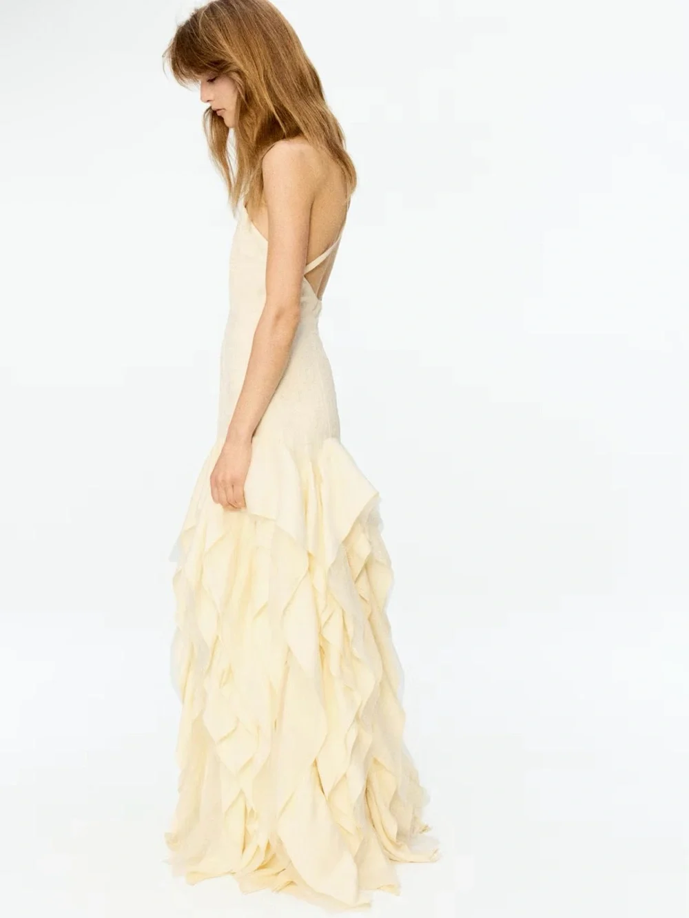 H&M STUDIO
NWT CREAM RUFFLED EMBROIDERED DRESS SIZE SMALL - Picture 8 of 13